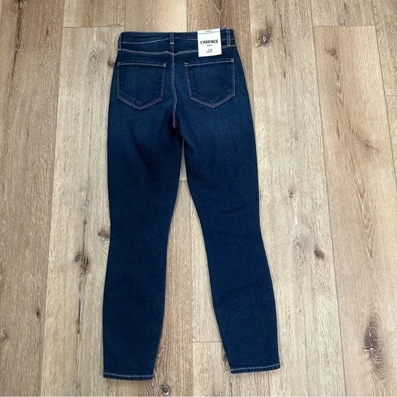 L'AGENCE Margot High Rise Skinny Dark Wash Denim Jeans Size 24 NWT - Picture 9 of 9
